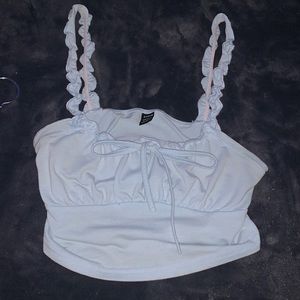 Selling cute blue crop top, has been never worn and is in perfect condition